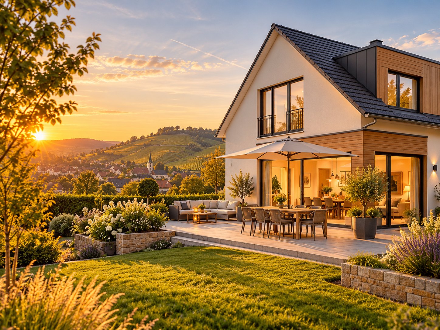 Zuhause mit Garten und Terrasse